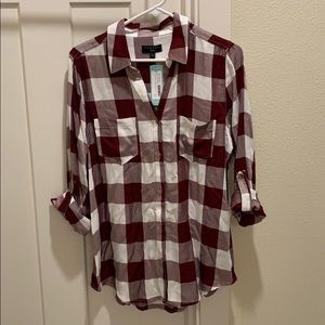 NWT Tinsel plaid shirt
